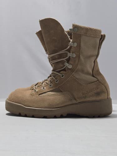 Belleville USGI Tan Combat Boots 04.0 Wide Military Surplus Vibram Cold Weather - Thumbnail 5
