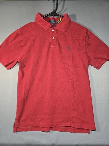 Polo Ralph Lauren Red Short Sleeve Polo Shirt Men's XL Classic Fit Pique #S111s