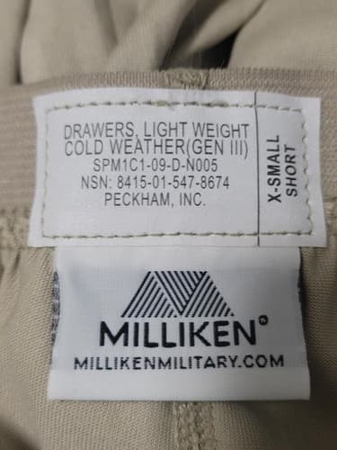 Polartec LIGHT-WEIGHT Drawers X-Small/Short NSN: 8415-01-547-8674 #C55c - Thumbnail 3