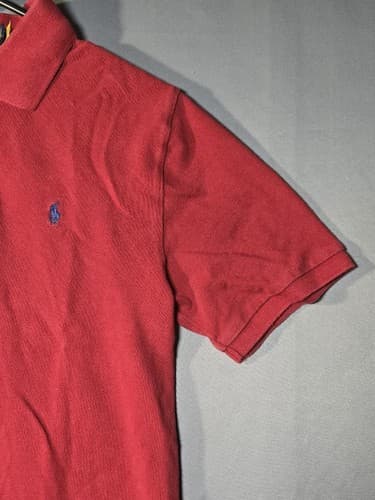 Polo Ralph Lauren Red Short Sleeve Polo Shirt Men's XL Classic Fit Pique #S111s - Thumbnail 3