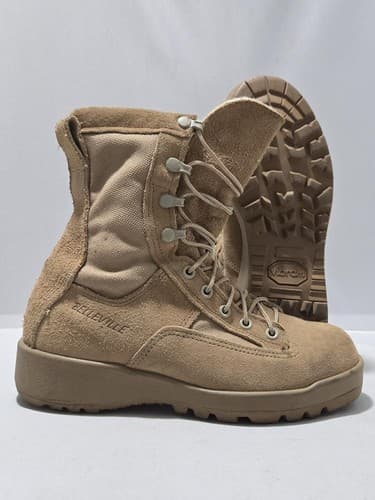 Belleville USGI Tan Combat Boots 04.0 Wide Military Surplus Vibram Cold Weather
