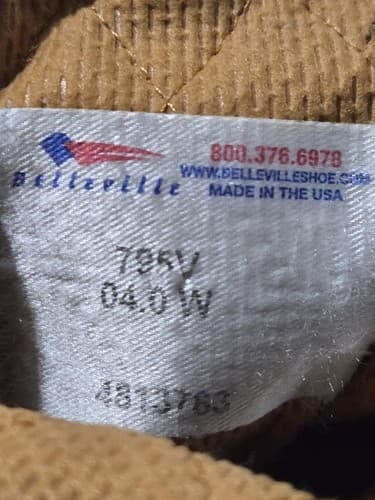 Belleville USGI Tan Combat Boots 04.0 Wide Military Surplus Vibram Cold Weather - Thumbnail 7