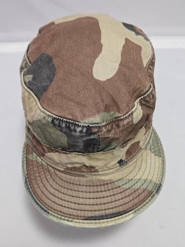 BDU Woodland Cap Cold Weather Size: (7 1/4) NSN:8415-01-084-1686 #F31f - Thumbnail 5
