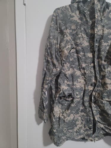 X-SMALL - IMPROVED RAINSUIT PARKA JACKET ACU DIGITAL NSN: 8415-01-527-4611 #C43c - Thumbnail 2