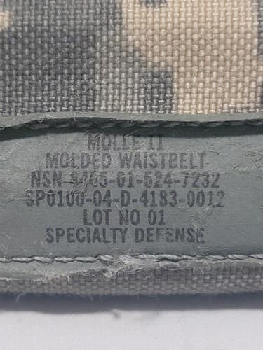 MOLLE II ACU MOLDED WAIST BELT for Large Rucksack NSN: 8465-01-524-7232 #C42c - Thumbnail 3