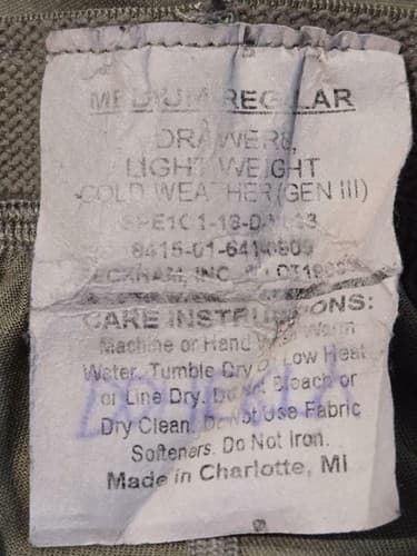 Military Cold Weather Pants Drawers Lightweight M/R Base Layer Lot of 3 - Thumbnail 4