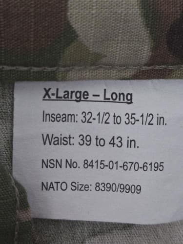 US Army IHWCU OCP Combat Trousers XL Regular Scorpion W2 Military Pants VGC - Thumbnail 5
