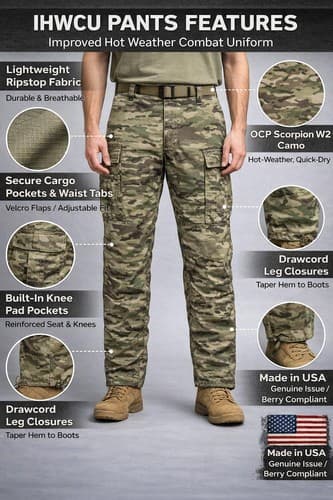 US Army IHWCU OCP Combat Trousers XL Regular Scorpion W2 Military Pants VGC - Thumbnail 2