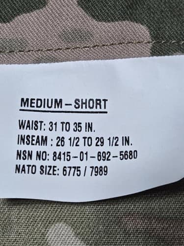 Advanced Combat Pant Multicam FR Uniform Med/Short F/R NSN: 8415016925680 #I63i - Thumbnail 3