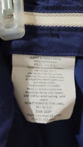 ASU slack womens dress Blue Pants 10jp #80h - Thumbnail 2