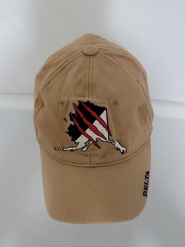 Delta hat alaska map black and white with red claw marks on it #72r - Thumbnail 5