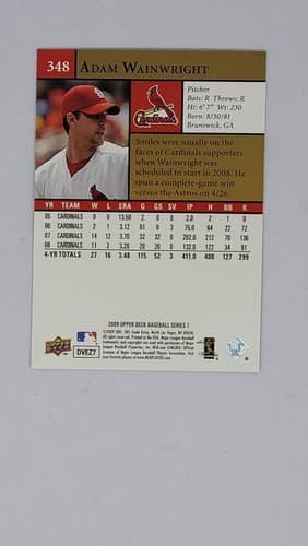 Adam Wainwright 2009 Upper Deck #883 - Thumbnail 2
