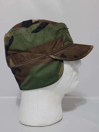 US Army BDU Camouflage 6 7/8 Cold Weather Patrol Cap #88p - Thumbnail 2
