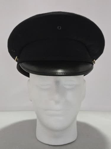 Chicago Art Caps Military Dress Hat Black Service Cap Size 7 5/8 Uniform