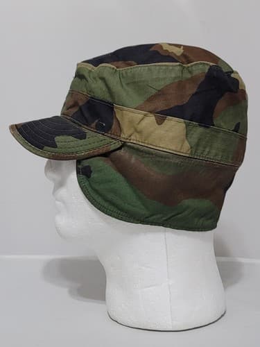US Army BDU Camouflage 6 7/8 Cold Weather Patrol Cap #88p - Thumbnail 4