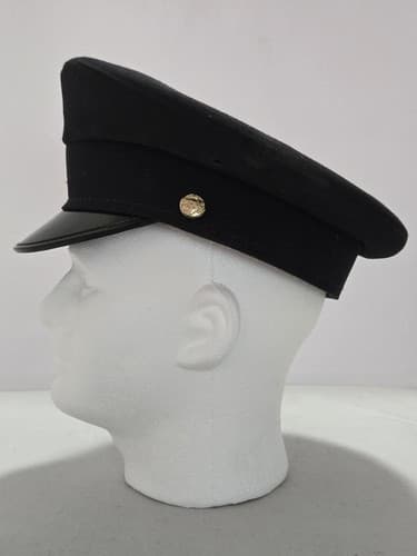 Chicago Art Caps Military Dress Hat Black Service Cap Size 7 5/8 Uniform - Thumbnail 4