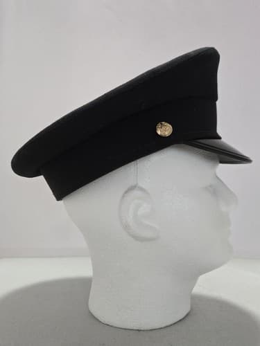 Chicago Art Caps Military Dress Hat Black Service Cap Size 7 5/8 Uniform - Thumbnail 2