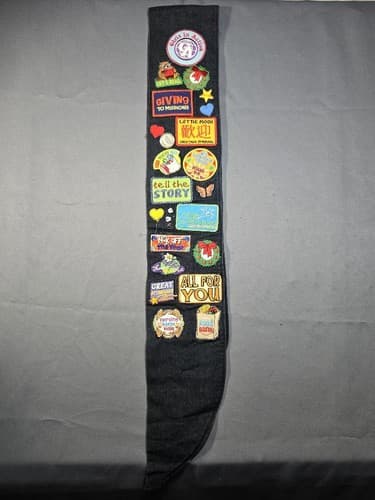 Vintage Girls in Action (GA) Sash w/ Patches WMU Southern Baptist Missions