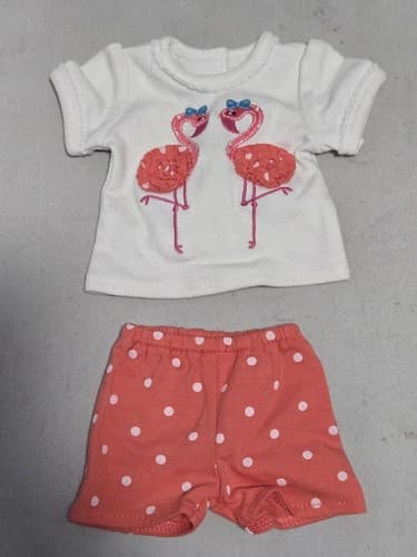 American Girl Doll Clothes Flamingo Shirt Shorts Outfit 18 Inch
