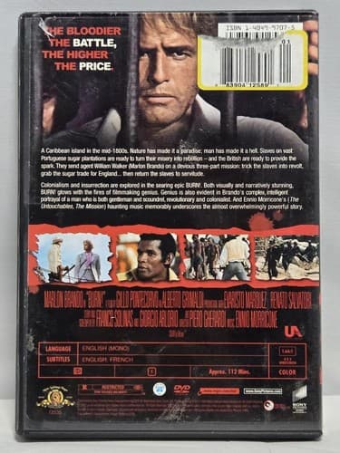 Burn! DVD Marlon Brando Gillo Pontecorvo Classic 1969 Historical Drama #C9A3 - Thumbnail 2