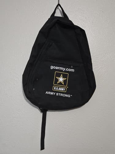 U.S. Army Go Army Backpack School Black Adjustable Strap #O29o