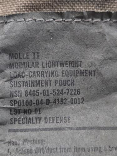 ACU Molle II Sustainment Pouch NSN:8465-01-524-7226 #F5f