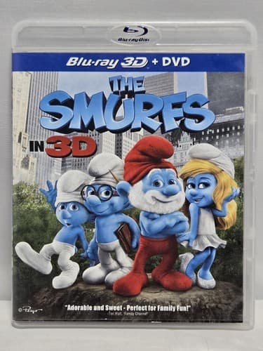 The Smurfs Movie DVD 2011 Live Action Animated Neil Patrick Harris #T59t