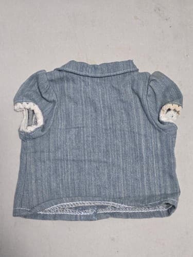 American Girl Doll Clothes Outfit Denim Top Skirt Brown Boots 18 Inch - Thumbnail 3