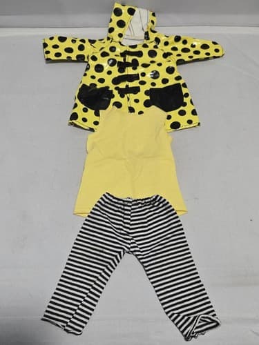 American Girl Doll Clothes Outfit Yellow Raincoat Shirt Pants 18 Inch