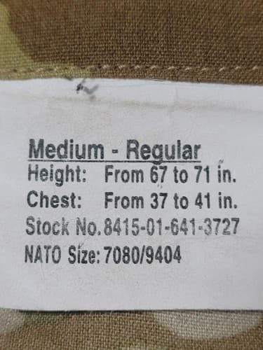 OCP MultiCam Aircrew Jacket Medium/Regular NSN: 8415-01-641-3727 #C77c - Thumbnail 8