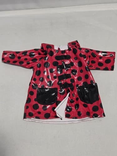 American Girl Doll Clothes Outfit Raincoat Pants Red Boots 18 Inch - Thumbnail 2