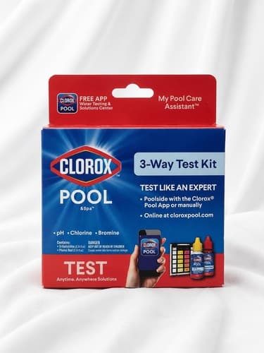 Clorox Pool & Spa 3-Way Water Test Kit Measures Bromine Chlorine pH Levels (1