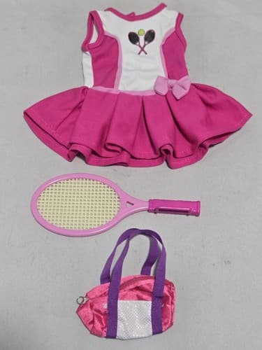 American Girl Doll Tennis Outfit Dress Racket Bag 18 Inch #P34p