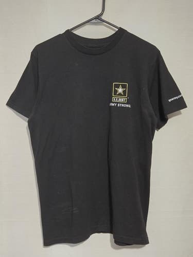 Mundo Unico T-Shirt Mens Medium Black Athletic Fit US Army Strong Logo VGC R52r