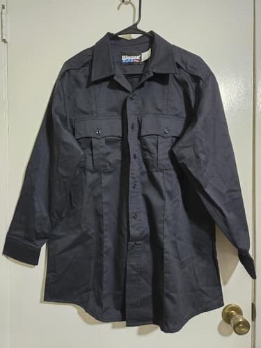 Large/32-33 - Blauer tactical L/S Duty Shirt Cotton Twill Uniform Shirt #D81d