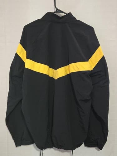 US Army APFU Physical Fitness Jacket Large Regular Black Gold Training Coat R35r - Thumbnail 4