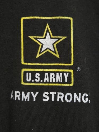 Mundo Unico T-Shirt Mens Medium Black Athletic Fit US Army Strong Logo VGC R52r - Thumbnail 2