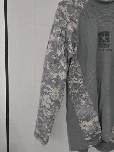 US Army ACS Combat Shirt Medium ACU Digital Camo UCP Flame Resistant FR VGC R33r - Thumbnail 2
