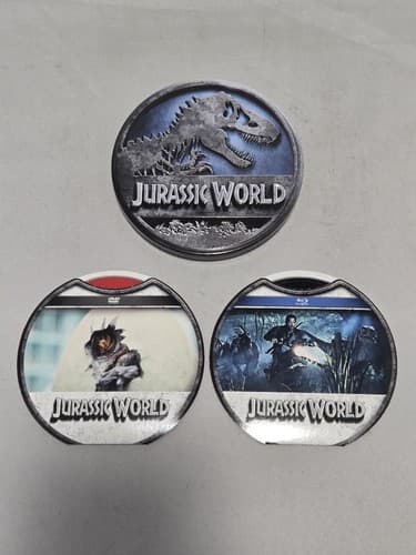 Jurassic World Steelbook Blu-ray DVD 2-Disc Set 2015 Action Adventure VGC