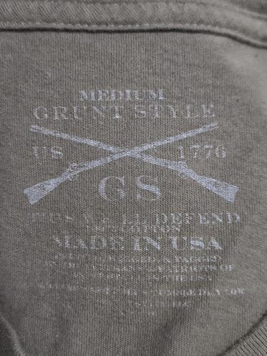 Grunt Style Short Sleeve T-Shirt Sz Medium Patriotic Graphic Tee Black VGC #R49r - Thumbnail 5