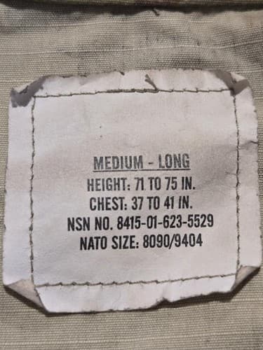 OCP/Multicam Combat Coat Medium-Long – NSN 8415-01-623-5529 – 1SG Patch#K17k - Thumbnail 7