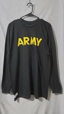 LARGE - APFU Long Sleeve Shirt Army Black and Gold #81u - Thumbnail 2