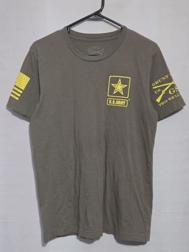 Grunt Style Short Sleeve T-Shirt Sz Medium Patriotic Graphic Tee Black VGC #R49r
