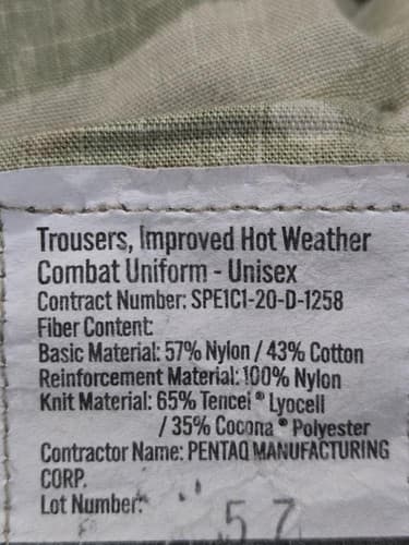 US Army IHWCU OCP Trousers Medium Long Hot Weather Combat Pants #S82v - Thumbnail 3