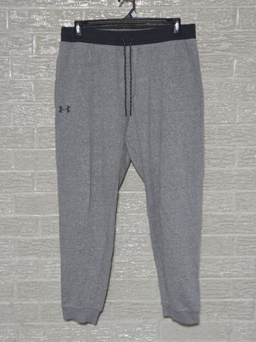 Under Armour Men's Athletic Pants XL Gray/Black Lightweight Stretch Joggers UA