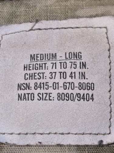 USGI IHWCU OCP Multicam Coat Medium Long w/ 1SG Rank – NSN 8415-01-670-8060 - Thumbnail 6