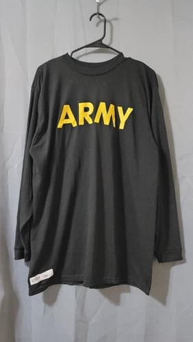 LARGE - APFU Long Sleeve Shirt Army Black and Gold #63m