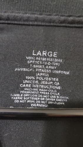LARGE - APFU Long Sleeve Shirt Army Black and Gold #63m - Thumbnail 2