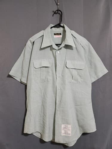 DSCP US Shirt Light Green Short Sleeve Size: (16 1/2) #20v