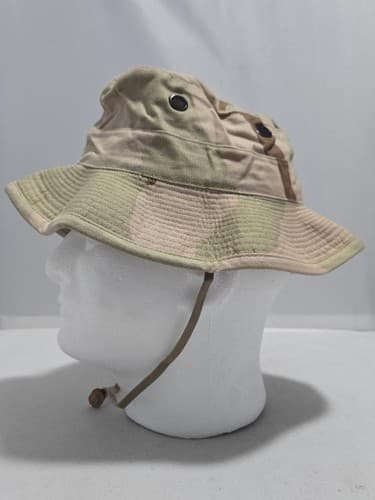 US Army DCU Desert Camo Boonie Hat 3-Color Sun Hat USGI Size 6 1/2 #Q41q - Thumbnail 5